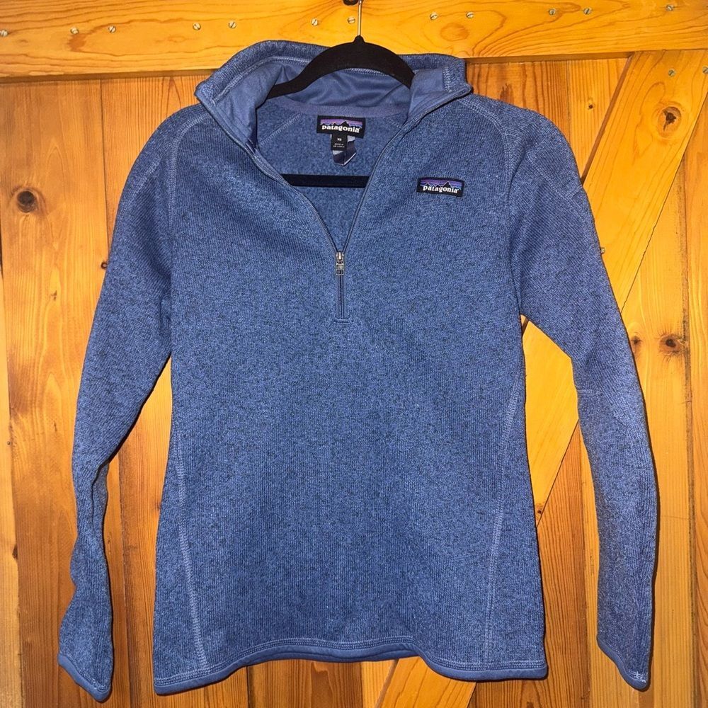 Patagonia Women’s Heathered Blue Half-Zip Pullover Hoodie